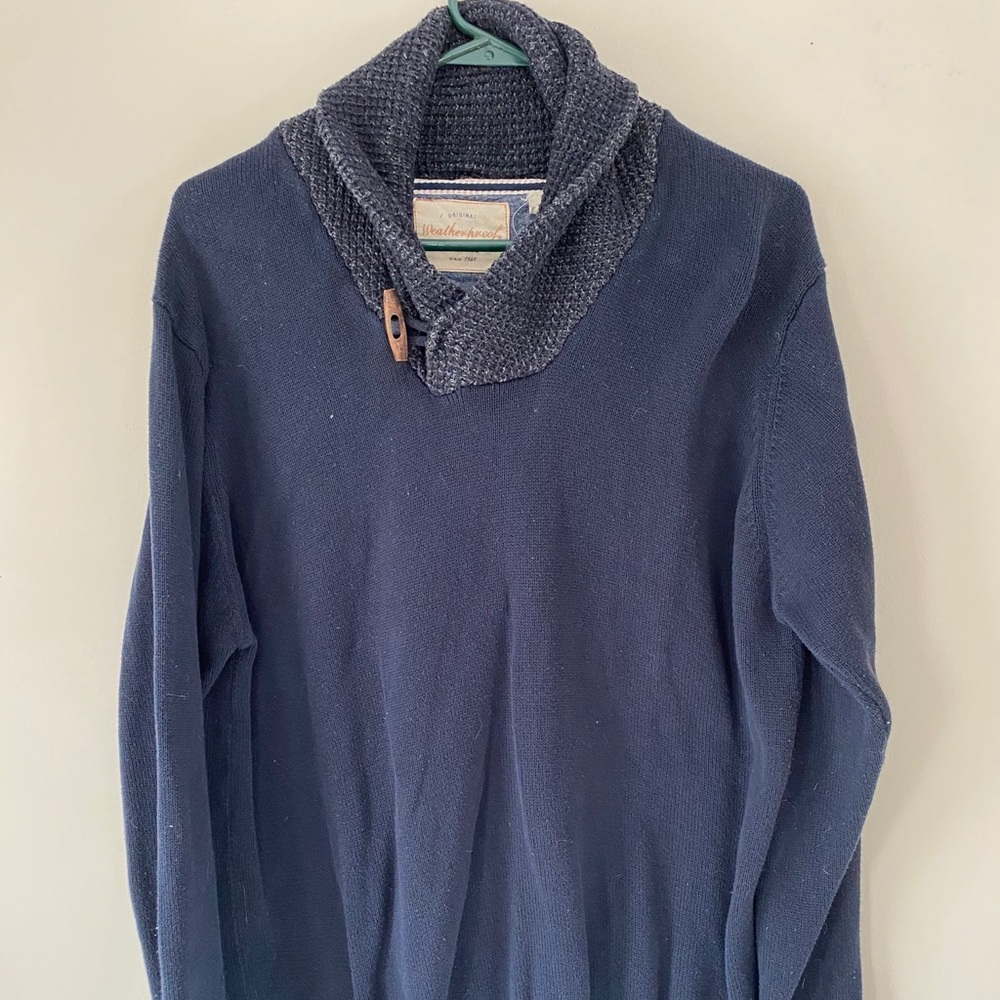 Men’s shawl neck sweater